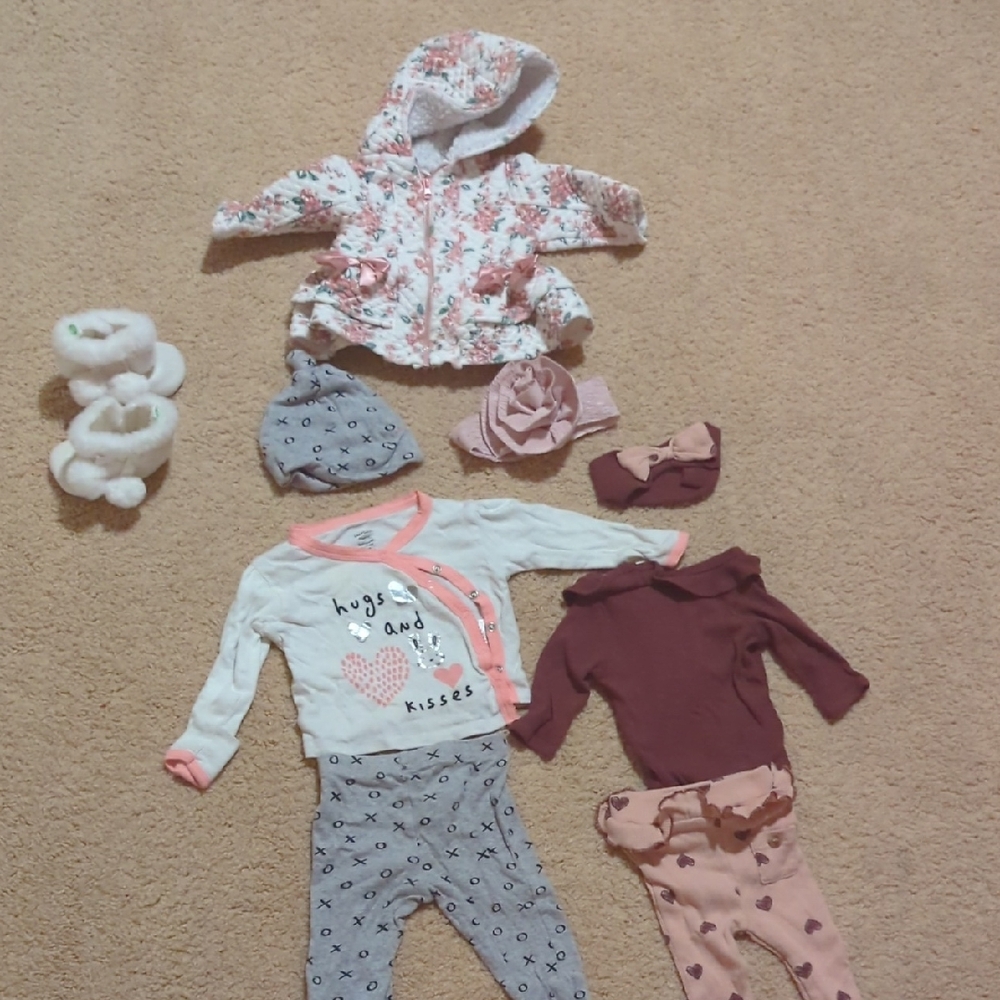 Nicole Miller Kids Bottoms Set - Pink, White, Gray